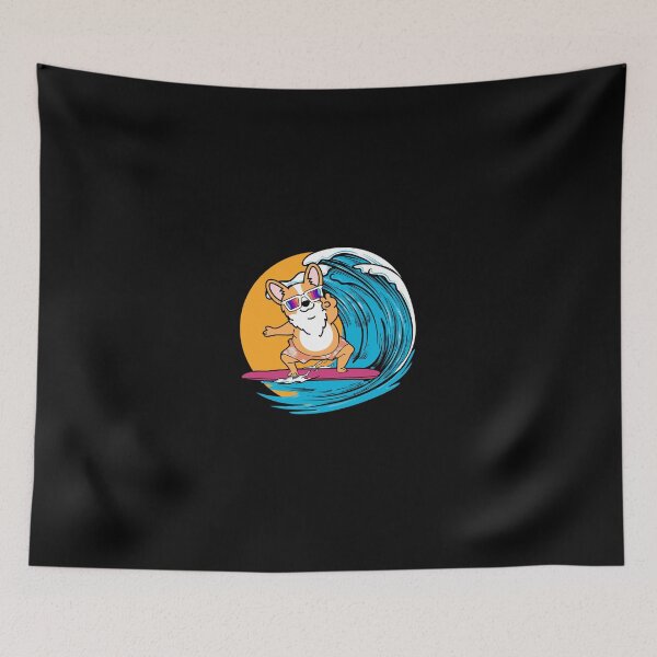 Item preview, Surfing Corgi – Funny Animal Design designed and sold by PrintPress.