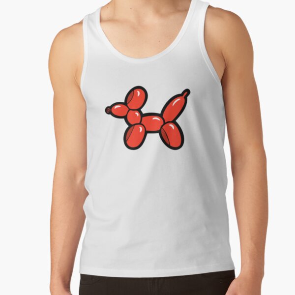 Balloon Animal Dogs Pattern in Yellow Tank Top