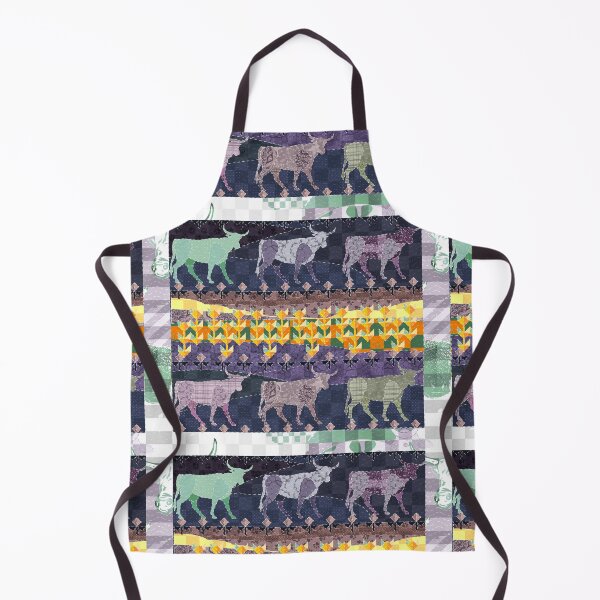Item preview, Patchwork Oxen - Cow in a field designed and sold by Eejee-SK.