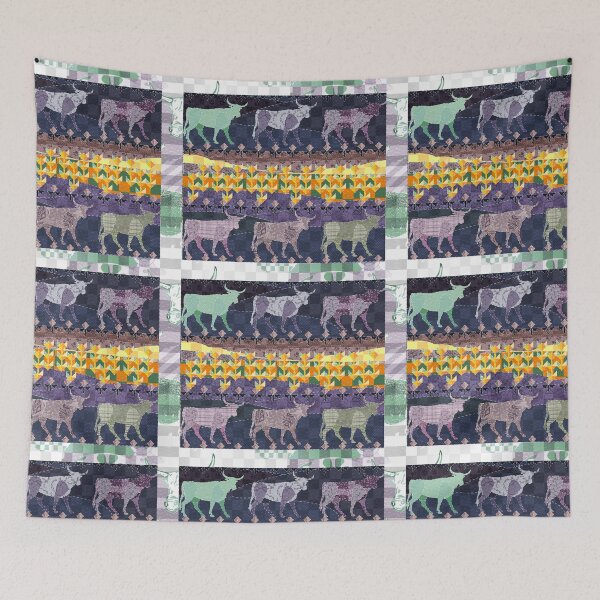 Item preview, Patchwork Oxen - Cow in a field designed and sold by Eejee-SK.