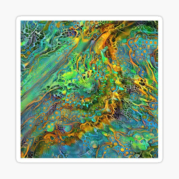 Abstract fractals Sticker