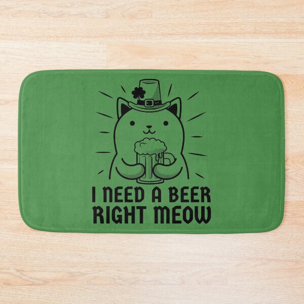 Item preview, I Need A Beer Right Meow - Funny St. Patrick's Day Cat designed and sold by alancrapopod.