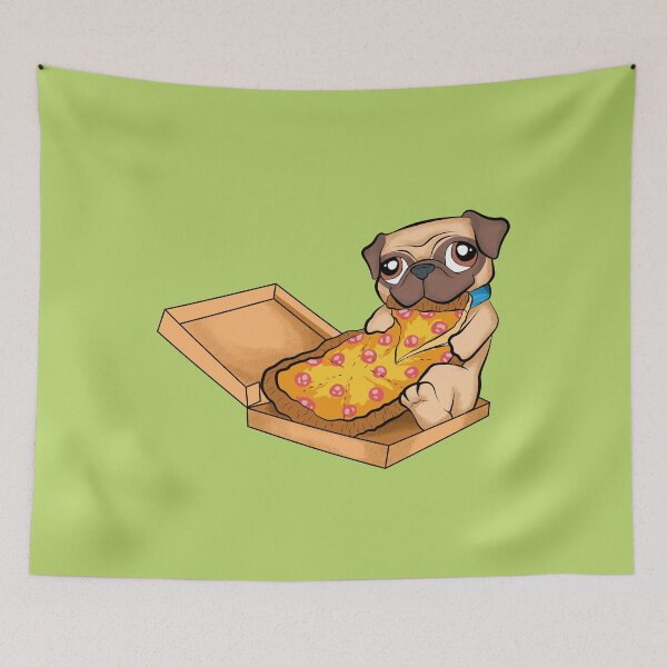 Item preview, cute pug pizza dog cute pugs fun pizza love designed and sold by V A R G A S S T Y L E.