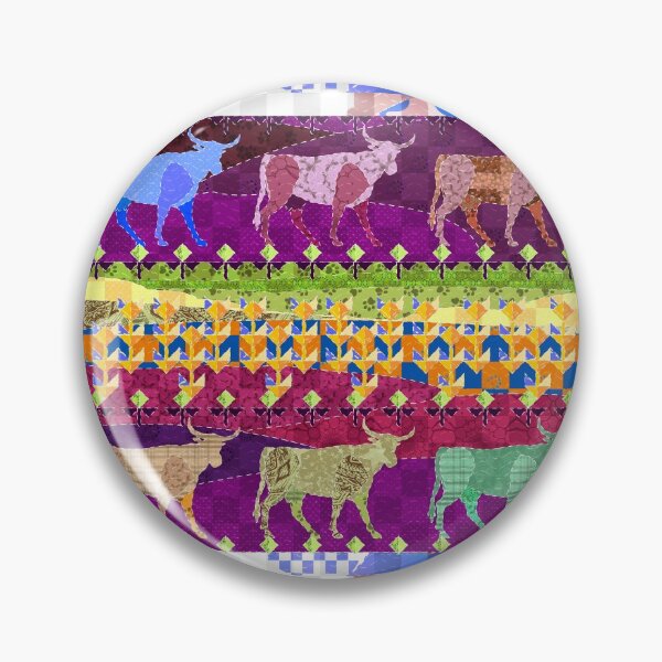 Item preview, Patchwork Oxen - Cow in a field  - Alternative Funky color designed and sold by Eejee-SK.
