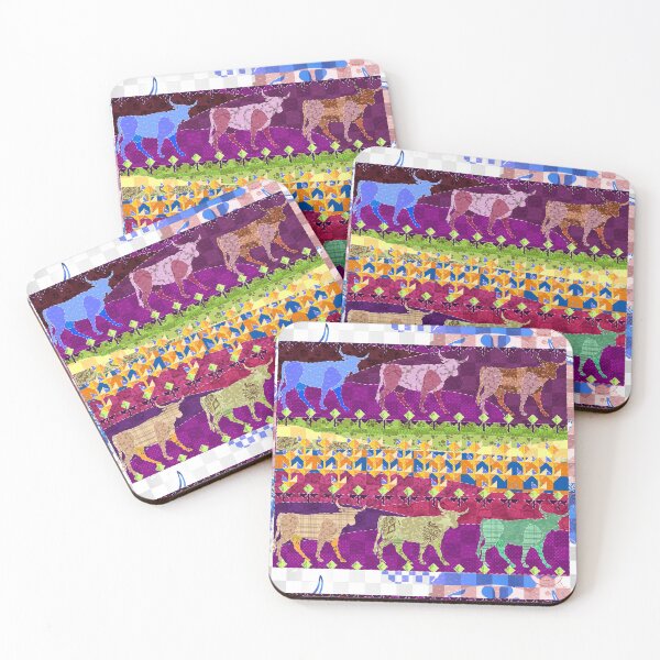 Item preview, Patchwork Oxen - Cow in a field  - Alternative Funky color designed and sold by Eejee-SK.