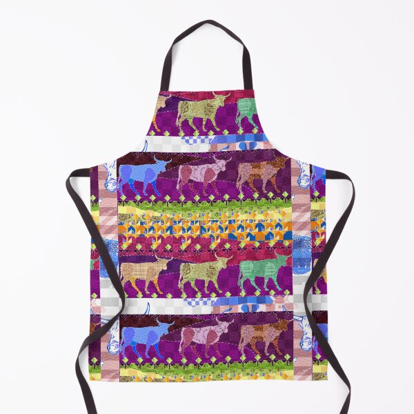 Item preview, Patchwork Oxen - Cow in a field - Alternative Funky color designed and sold by Eejee-SK.