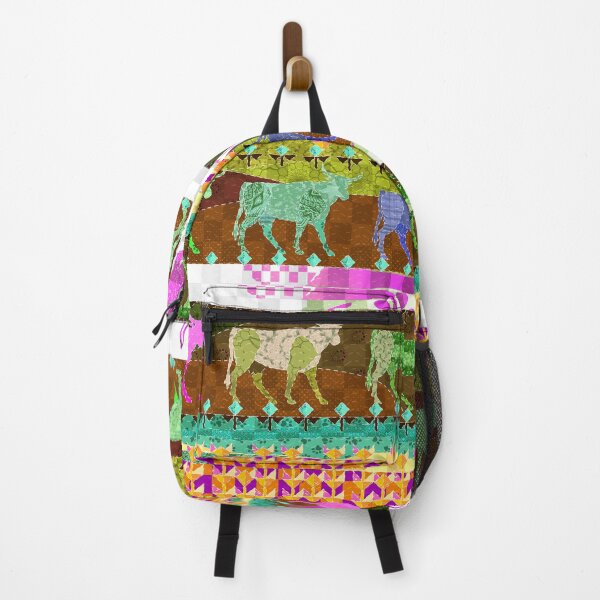 Item preview, Patchwork Oxen - Cow in a field - Alternative Funky color 2 designed and sold by Eejee-SK.