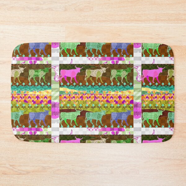 Item preview, Patchwork Oxen - Cow in a field  - Alternative Funky color 2 designed and sold by Eejee-SK.