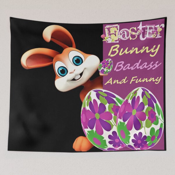 Item preview, BADASS FUNNY BUNNY AND ADORABLE FLORAL EGGS designed and sold by TrendySpace.