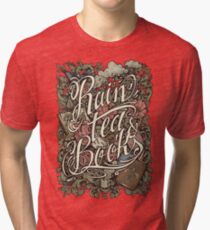 Rain, Tea & Books - Color version Tri-blend T-Shirt