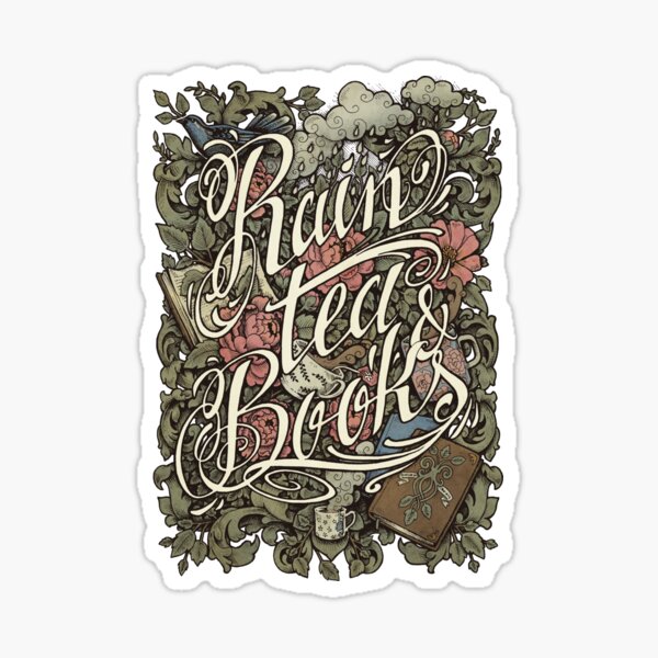 Item preview, Rain, Tea & Books - Color version designed and sold by medusadollmaker.
