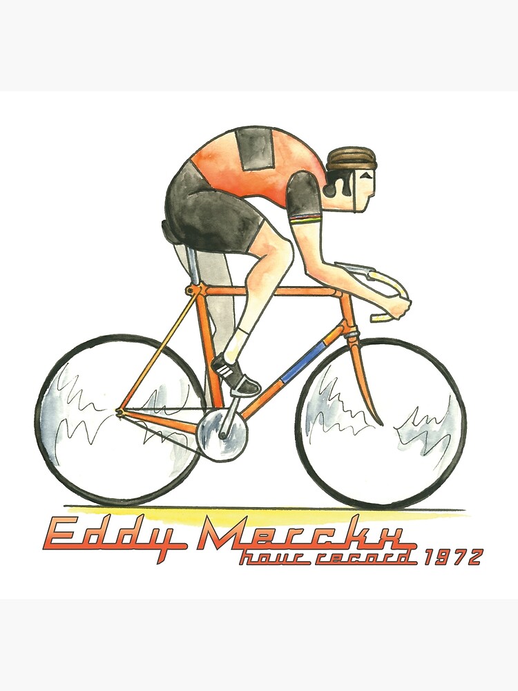 Eddy Merckx hour record 1972 Poster