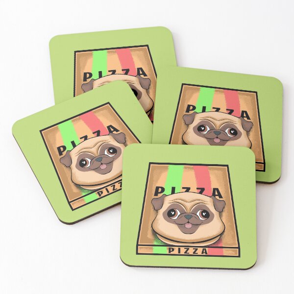 Item preview, pugs and pizza doggy fun cute pugs fun pizza love designed and sold by V A R G A S S T Y L E.