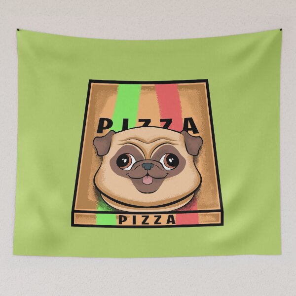 Item preview, pugs and pizza doggy fun cute pugs fun pizza love designed and sold by V A R G A S S T Y L E.