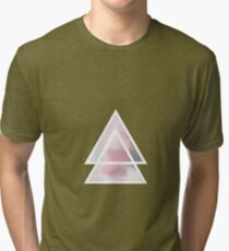 triángulos fondo flores Tri-blend T-Shirt