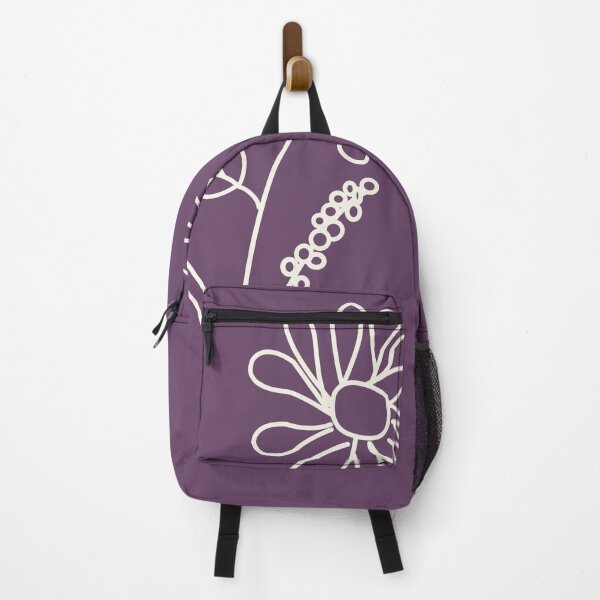 Item preview, Artsy abstract linear daisy flower sketch - Aubergine purple - Caroline Laursen Original designed and sold by Caroline Laursen.