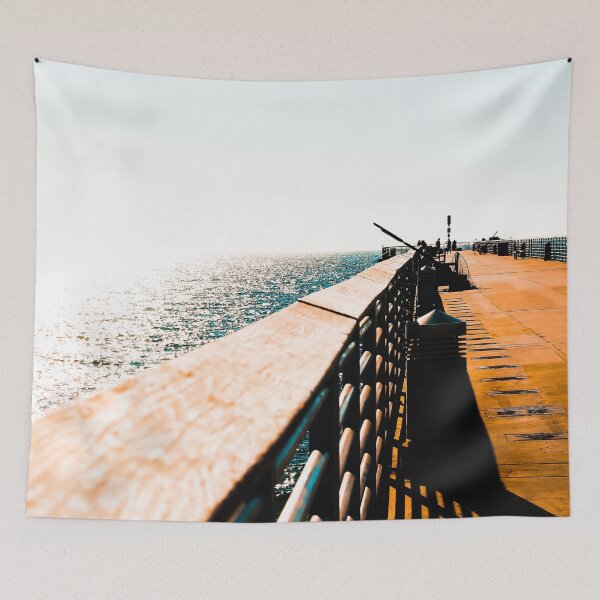 Item preview, Pier with blue sky at Manhattan Beach, California, USA designed and sold by Mrvell.