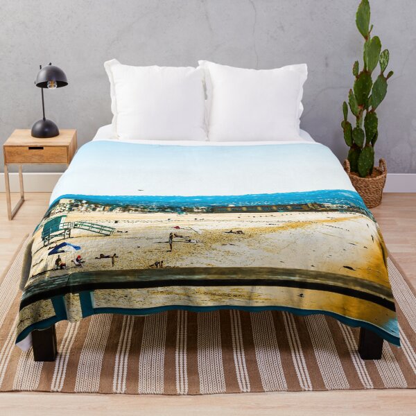 Item preview, sandy beach with blue ocean wave at Manhattan Beach, California, USA designed and sold by Mrvell.