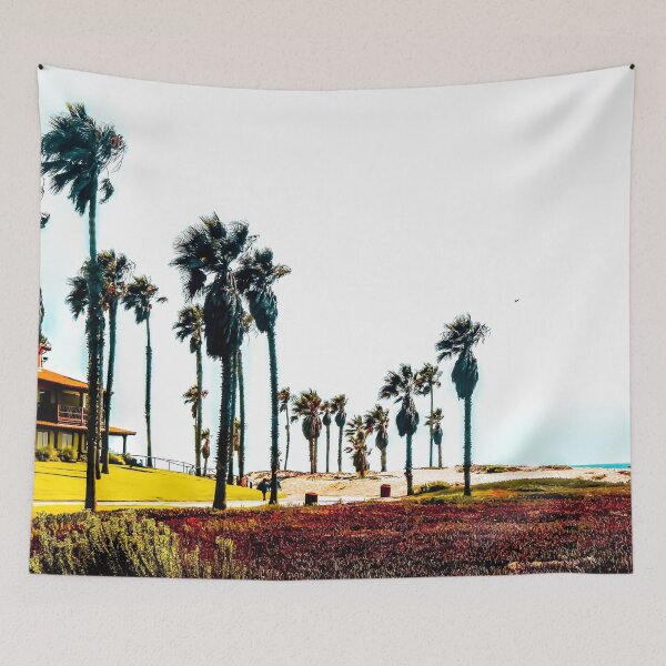 Item preview, beach and palm tree at Oxnard Beach, California, USA designed and sold by Mrvell.