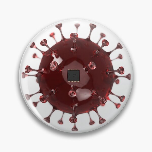Item preview, Computer virus - coronavirus with a microchip embedded designed and sold by Simon Bugler.