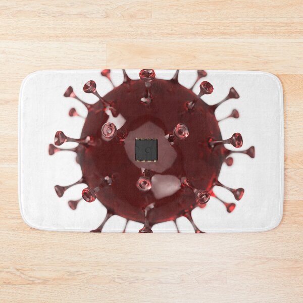 Item preview, Computer virus - coronavirus with a microchip embedded designed and sold by Simon Bugler.