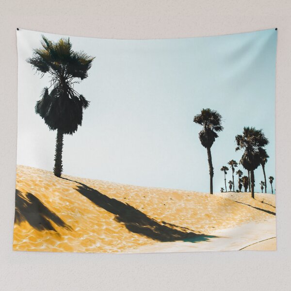 Item preview, summer sandy beach and palm tree at Oxnard Beach, California, USA designed and sold by Mrvell.
