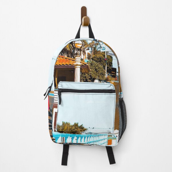 Item preview, road to the pier with palm tree at Manhattan Beach, California, USA designed and sold by Mrvell.