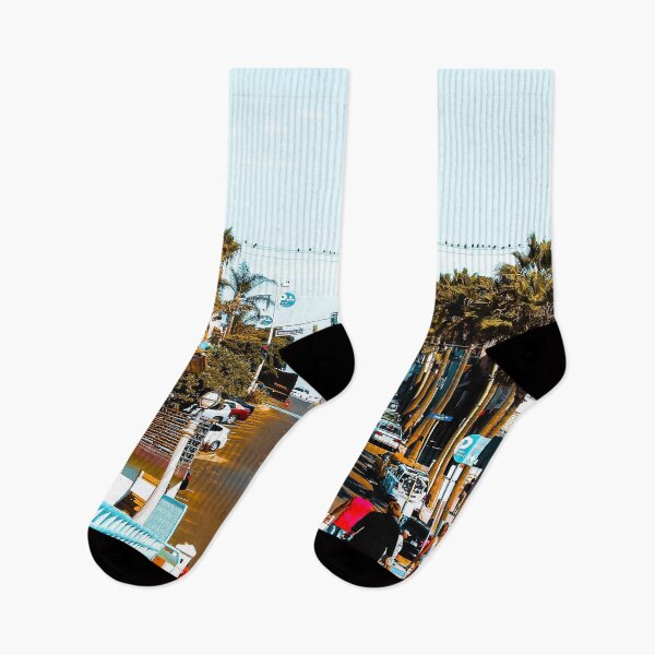Item preview, road to the pier with palm tree at Manhattan Beach, California, USA designed and sold by Mrvell.