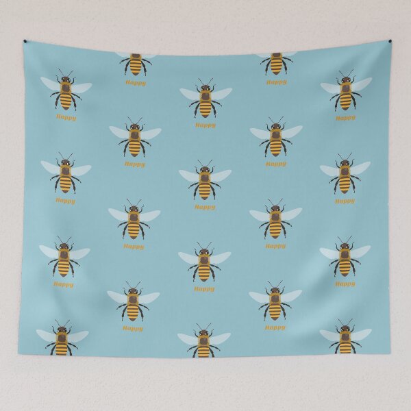 Item preview,  Bee happy graphic funny designed and sold by DesignHouse07.