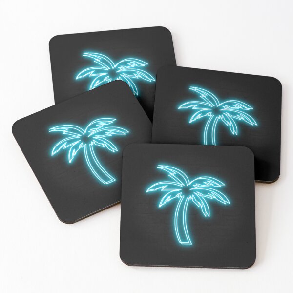 Item preview, Cyan Blue Retro Vaporwave Palm Trees designed and sold by dylanxh.