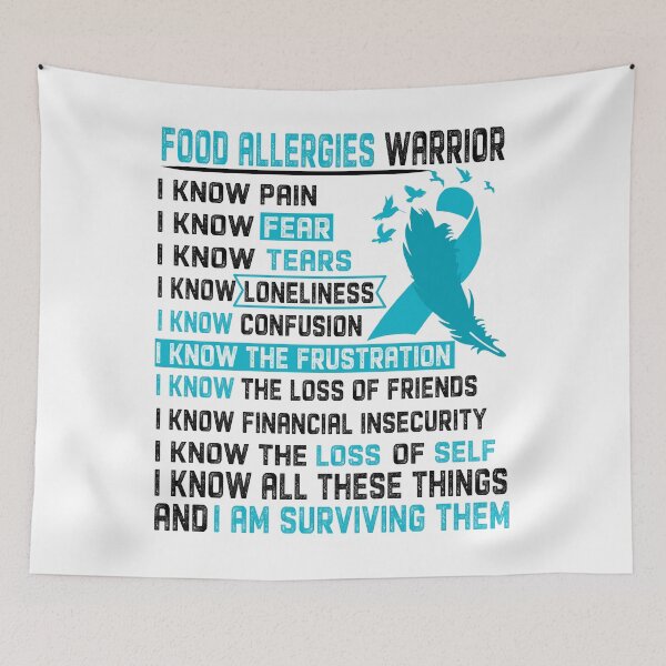 Item preview, I Am Food Allergies Warrior, I Know All These Things and I Am Surviving Them designed and sold by DianabellShop.