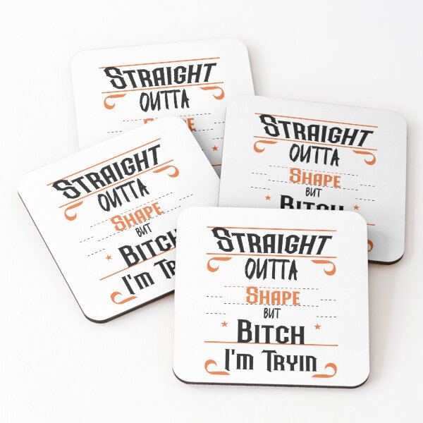 Item preview, Straight Outta Shape But Bitch I'm Tryin t-shirt  designed and sold by Perfectstyles.