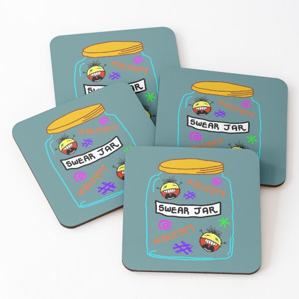 Item preview, Swear jar full of screaming faces and *BLEEP! designed and sold by RawSunArt.