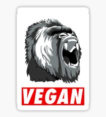 Vegan fitness : the power of gorilla ! Sticker