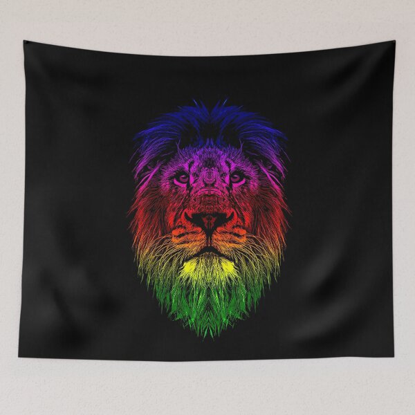 Item preview, Colorful lion head designed and sold by Mila1946.