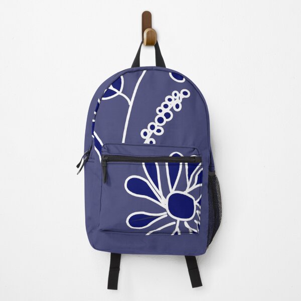 Item preview, Artsy abstract linear daisy flower sketch - Royal blue- Caroline Laursen Original designed and sold by Caroline Laursen.
