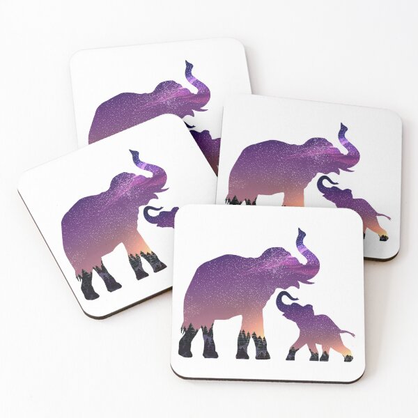 Item preview, Watercolor Elephant with galaxy designed and sold by virillanissa.