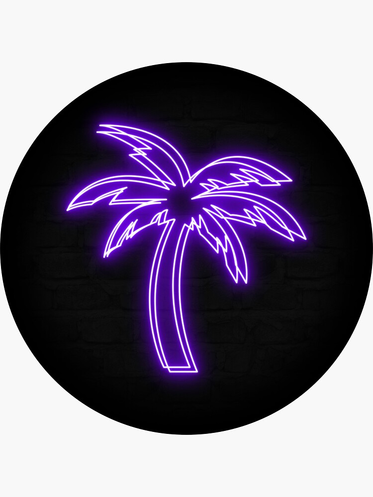 HELLO■Palm Tree Logo 6Panel Cap_Lavender Purple Vaporwave Palm Trees