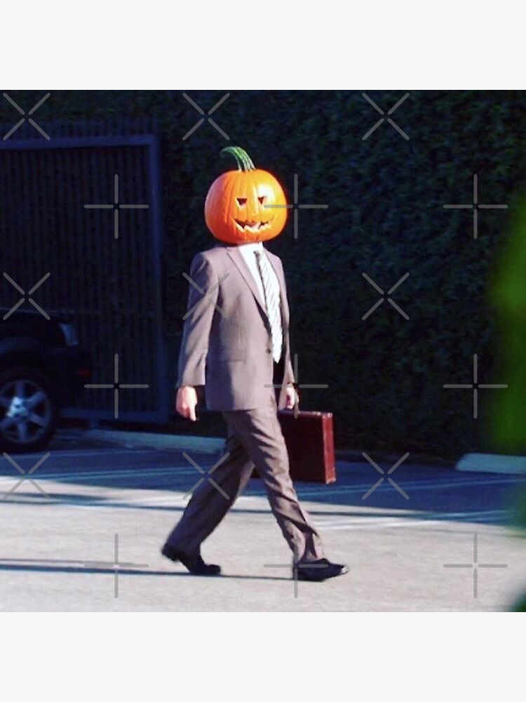 "Dwight Pumpkin Head" Poster for Sale by Boddahs Redbubble
