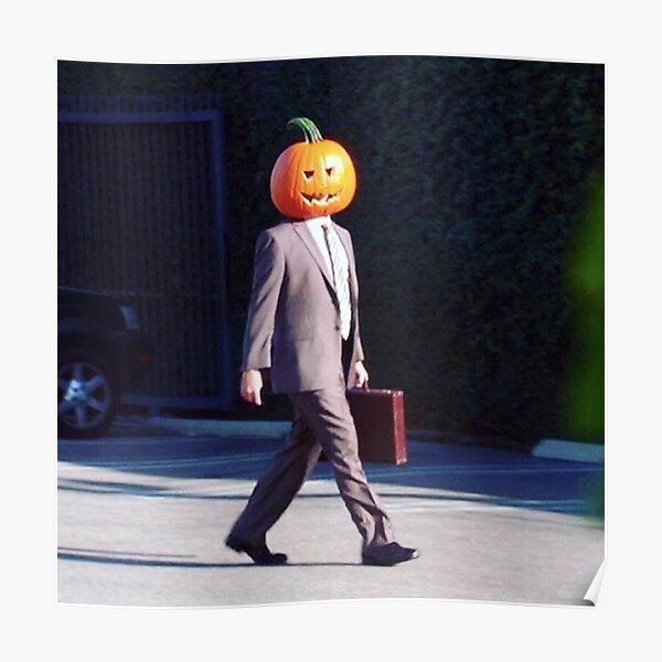 pumpkin head costume dwight