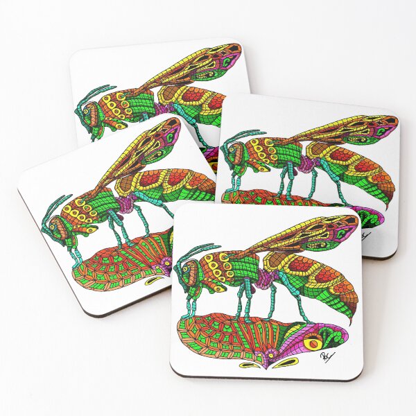 Item preview, Decorative Wasp Wasp Colorful Deco designed and sold by AriArt78.