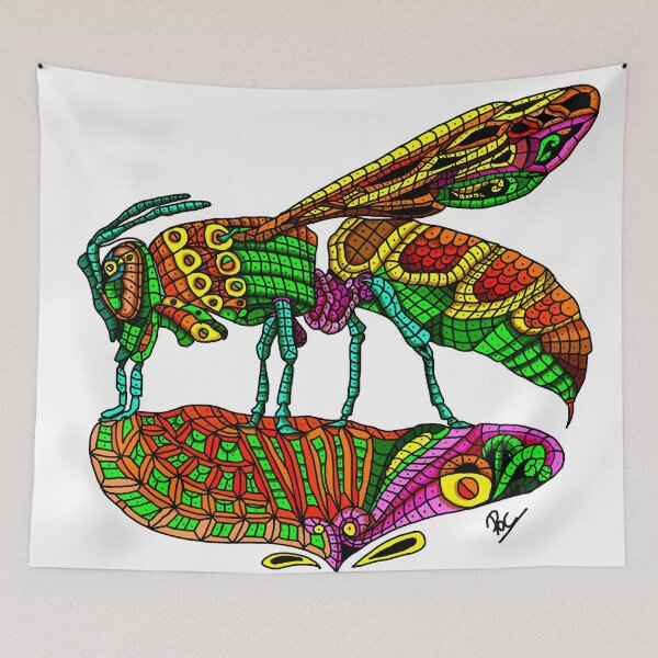 Item preview, Decorative Wasp Wasp Colorful Deco designed and sold by AriArt78.