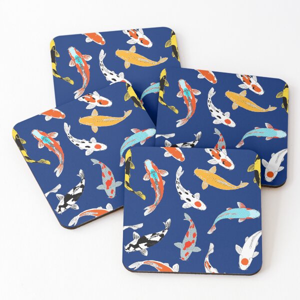 Item preview, Koi Fish Design | Seamless Pattern | Blue | Navy Background  designed and sold by Koiartsandus.