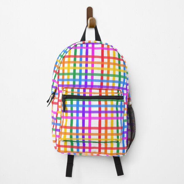 Item preview, Bright rainbow plaid designed and sold by LittleBettyMakes.