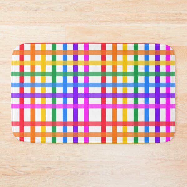 Item preview, Bright rainbow plaid designed and sold by LittleBettyMakes.
