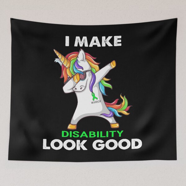 Item preview, I Make Disability Look Good Cute Unicorn Dabbing Disability Warrior designed and sold by heppenp.
