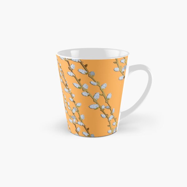 Item preview, Branches of Pussy Willows diagonal - Marigold Background designed and sold by Eejee-SK.