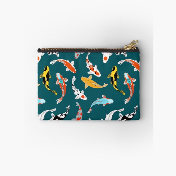 Item preview, Koi Fish | Seamless Pattern | Teal Colour Background | Koi Design designed and sold by Koiartsandus.