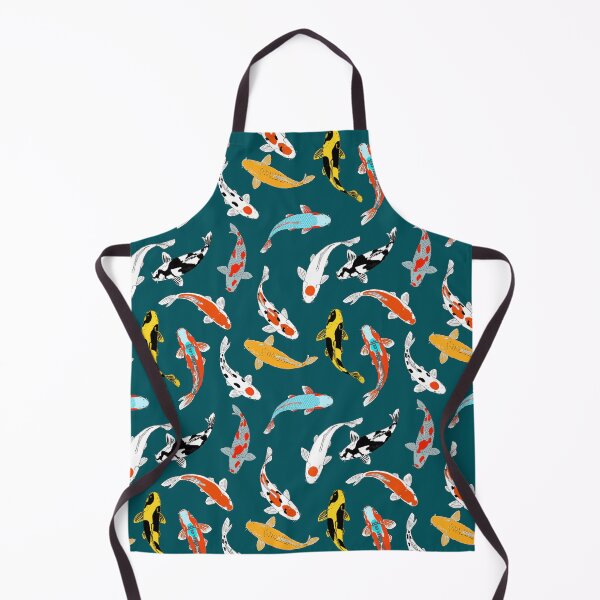 Item preview, Koi Fish | Seamless Pattern | Teal Colour Background | Koi Design designed and sold by Koiartsandus.