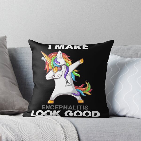 Item preview, I Make Encephalitis Look Good Cute Unicorn Dabbing Encephalitis Warrior designed and sold by heppenp.